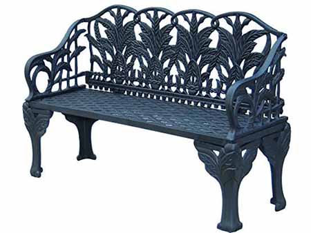 banco de hierro fundido para jardines